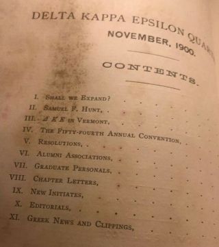 The Delta Kappa epsilon quarterly Vol XVIII 3 November 1900 4