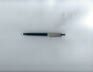 Vintage Parker Jotter Cedar Blue Ball Point Pen W/Chrome Trim Brass Threads 3