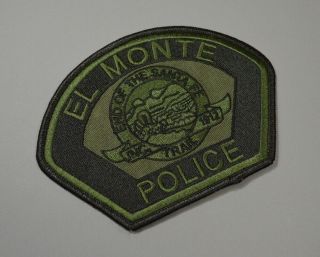 El Monte California Police Subdued Patch,  Los Angeles County Ca