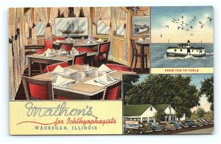 Postcard Il Waukegan Mathon 
