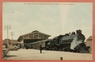 Dr Who 1909 Pc Southern Pacific Railroad Depot San Jose 46413