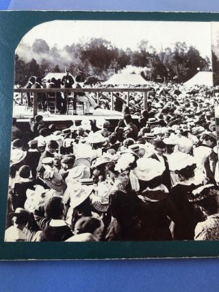 Stereoview Card Photo Bedford Park 1911 Coronation Celebration King George V