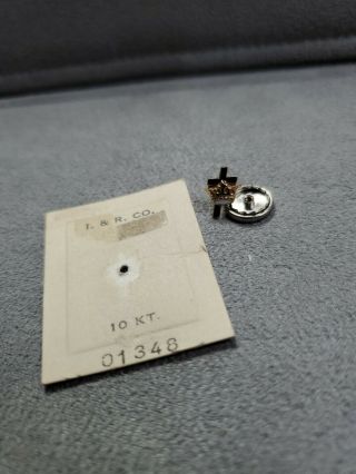 10kt Cross & Crown Lapel Pin,  Tie Tack 4