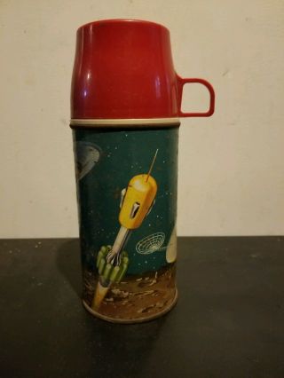 Vintage Old Space Thermos For Lunchbox Complete
