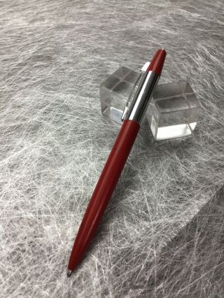 VINTAGE RARE Red & Chrome Double Heart Papermate Pen Made In USA 2