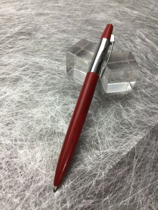 VINTAGE RARE Red & Chrome Double Heart Papermate Pen Made In USA 3