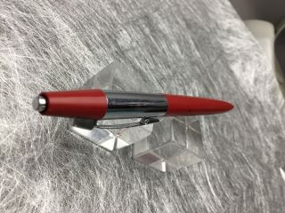 VINTAGE RARE Red & Chrome Double Heart Papermate Pen Made In USA 4
