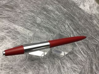 VINTAGE RARE Red & Chrome Double Heart Papermate Pen Made In USA 5