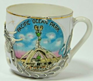 Pacific Ocean Park Santa Monica California Vintage Souvenir Mini Cup Mug Dragon