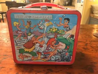 Vintage 1971 Flintstones Pebbles And Bamm Bamm Lunchbox