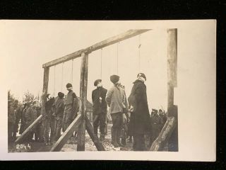 Rppc Postcard C1910 Legionnaire Czechoslovakia Czechs Prisoners Hanging Austria