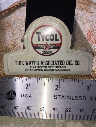 Vintage Tycol Paper Clip Office Advertising Oil
