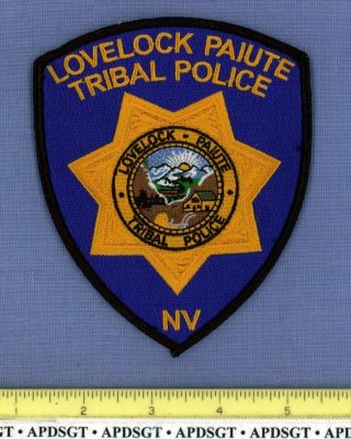 Lovelock Paiute Tribal Police Nevada Sheriff Indian Tribe Patch State Seal Star