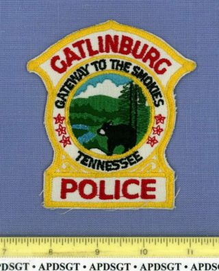 Gatlinburg Tennessee Sheriff Police Patch Smoky Mountains Smokies Gateway Bear