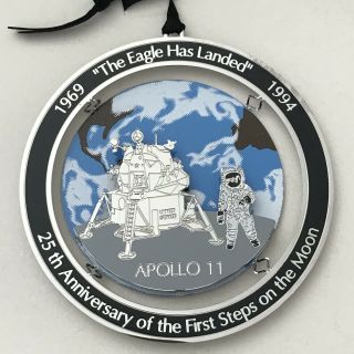 25th Anniversary Of Apollo 11 Moon Landing 3 - D Ornament,  By Chemart