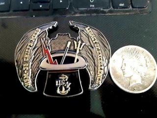 Rare U.  S.  Navy Hsm Helicopter Squadron Magicians Bottle Opener Challenge Coin