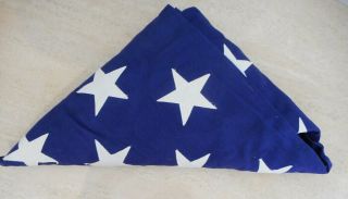 Vintage AMERICAN US 50 STAR COFFIN FLAG 5 x 9.  5 ' Never Flown or Unfolded 2