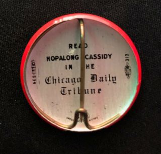 WESTERN MOVIE COWBOY BUTTON FROM 1950 PROMOTING HOPALONG CASSIDY DAILY COMIC IN 2
