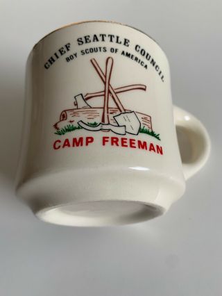Boy Scouts Mug Chief Seattle Council Camp Freeman Ax Shovel Log BSA 2