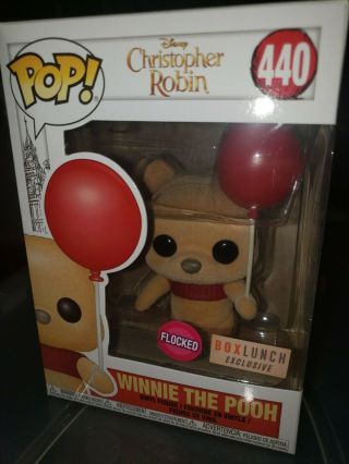 Funko Pop Winnie The Pooh Flocked Box Lunch Exclusive Christopher Robin Disney