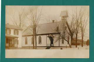 Paw Paw,  Morgan County,  Wv Real Photo Post Card View Of Church,  1909