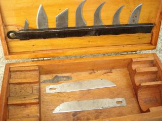 Vintage X - ACTO Knife Set Tools In Dovetailed Wood Box 3