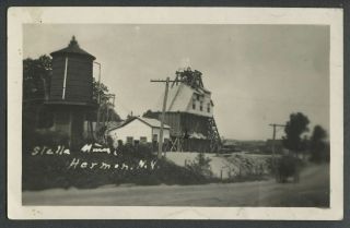 Hermon St.  Lawrence Co.  Ny: C.  1913 Rppc Postcard Stellaville Stella Mines - Anna