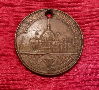 1893 Columbian Exposition Chicago Rare Holed For Suspension Medal Coin Token
