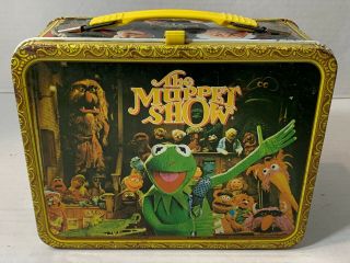 Vtg The Muppet Show 1978 Metal Lunchbox W/ Thermos Kermit Miss Piggy Dr.  Teeth