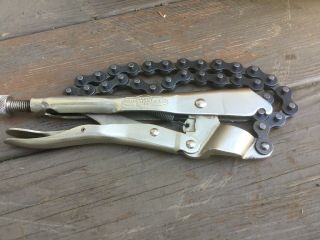 Vintage Petersen Dewitt Mfg Company Vise Grip Vise - Grip Chain Wrench No.  20r Usa
