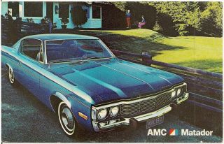1973 Amc Matador Automobile Advertising Postcard