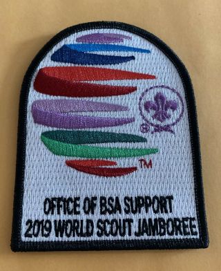 2019 World Jamboree Office Of Bsa Support Patch Black Border