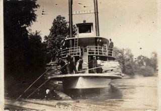Rppc " Oriole " Steamboat Mississippi River? Logging Mn? C1910s Vintage Postcard