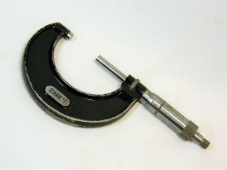 Vintage L.  S.  Starrett Machinists 1 " - 2 " Precision Micrometer No.  436