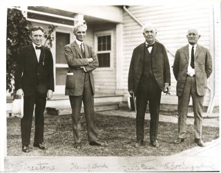 Harvey Firestone Henry Ford Thomas Edison And Ed Kingsford Dearborn Mi 1930 Look