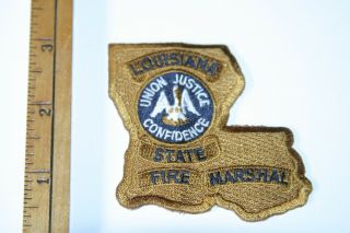 La: Louisiana State Fire Marshal Patch " State Shape "