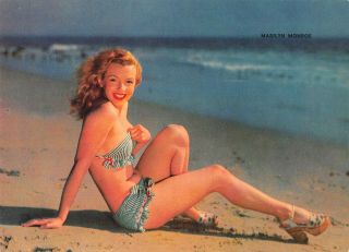 Marilyn Monroe Gorgeous Vintage Oversize 1950s Cheesecake Pinup Postcard Photo