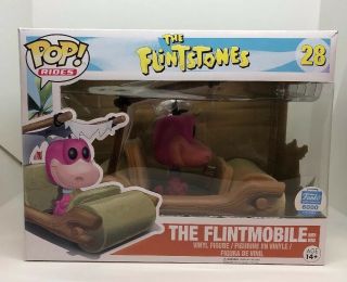 Funko Pop Rides Flintstones The Flintmobile With Dino 28 Limited Edition 6000