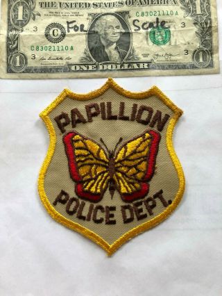 Papillion Nebraska Police Patch Un - Sewn In Great Shape
