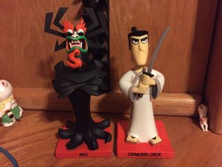 Funko Wacky Wobbler Bobble - Heads Cartoon Network Samurai Jack And Aku Figures