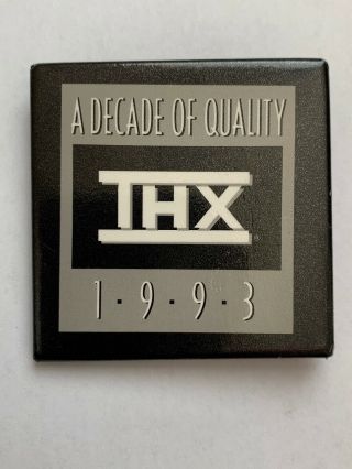 Thx 1993 A Decade Of Quality Advertisement 2 1/8 " Lapel Pin Pinback Button