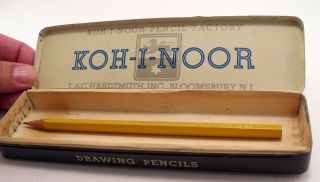 Vintage Hardtmuth Koh - I - Noor Pencil In Tin Box Case 1500 X 2h Koh I Noor