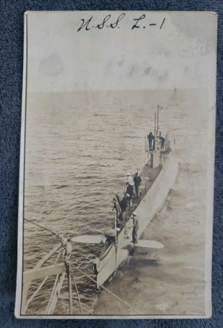 U.  S.  S.  L - 1 Navy Submarine Rppc Early 1900 