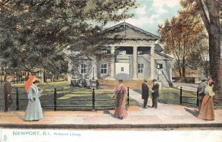Redwood Library Newport Rhode Island Postcard (c.  1905)
