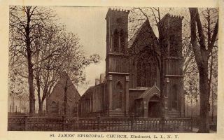 1972k Elmhurst,  L.  I. ,  N.  Y.  Postcard,  St.  James Episcopal Church