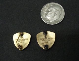 2 Vintage Western Electric Company 10K Gold Service Award Pins 25 & 30 Yr 3