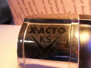 X - acto KS pencil sharpener.  Desktop or wall mount.  Chrome finish Retro 2