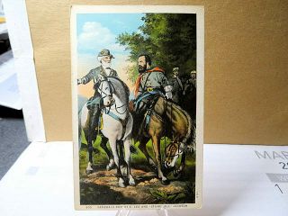 1915 Postcard Generals Robert E Lee And Stonewall Jackson Heroes Of The South