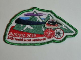 2019 World Jamboree Austria Contingent With Pin Green Border