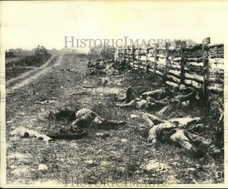 1862 Press Photo Dead Soldiers From Battle Of Antietam,  Civil War,  Maryland